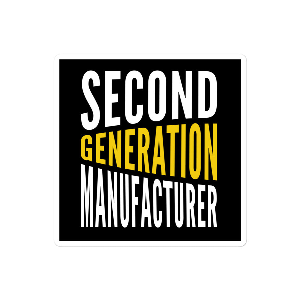 Second Generation Manufacturer Stickers