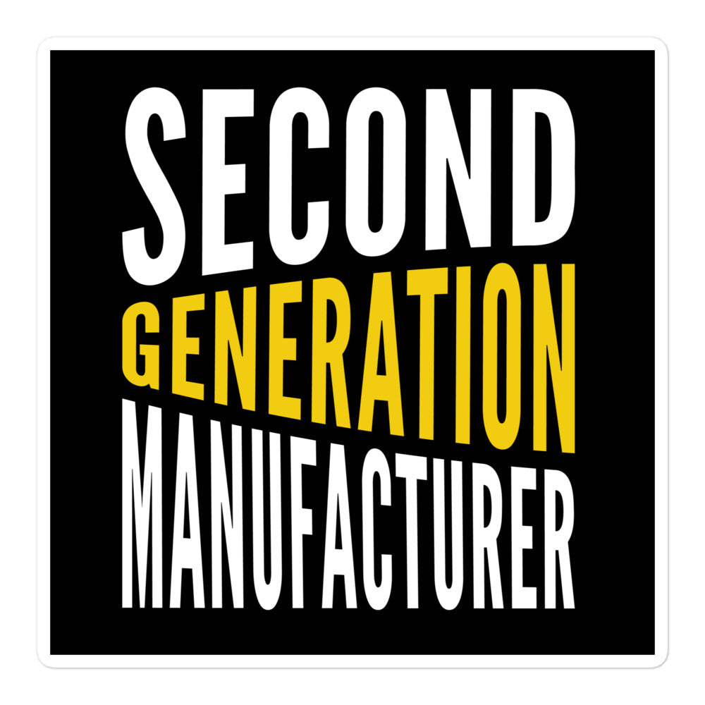 Second Generation Manufacturer Stickers