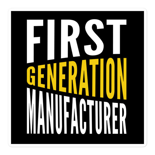 First Generation Manufacturer Bubble-Free Stickers