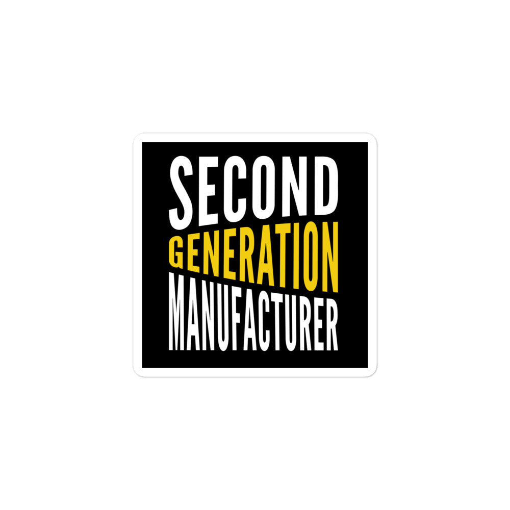 Second Generation Manufacturer Stickers