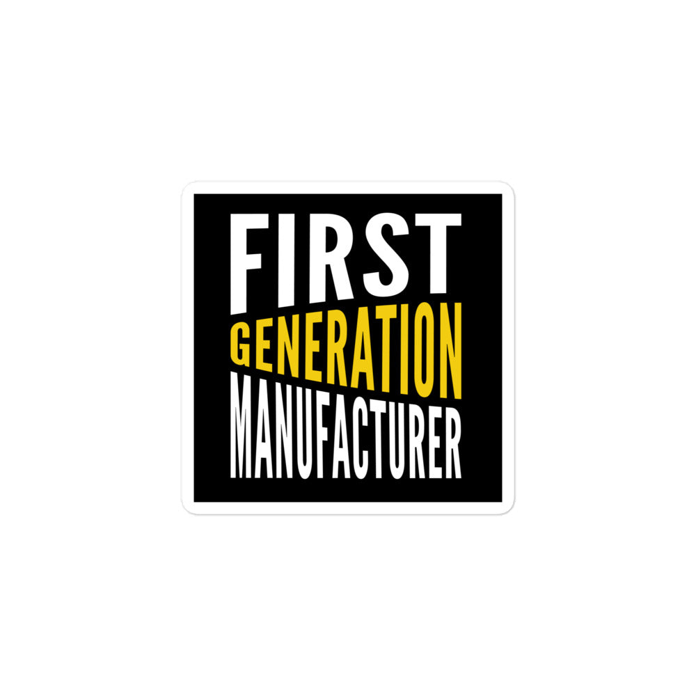First Generation Manufacturer Bubble-Free Stickers