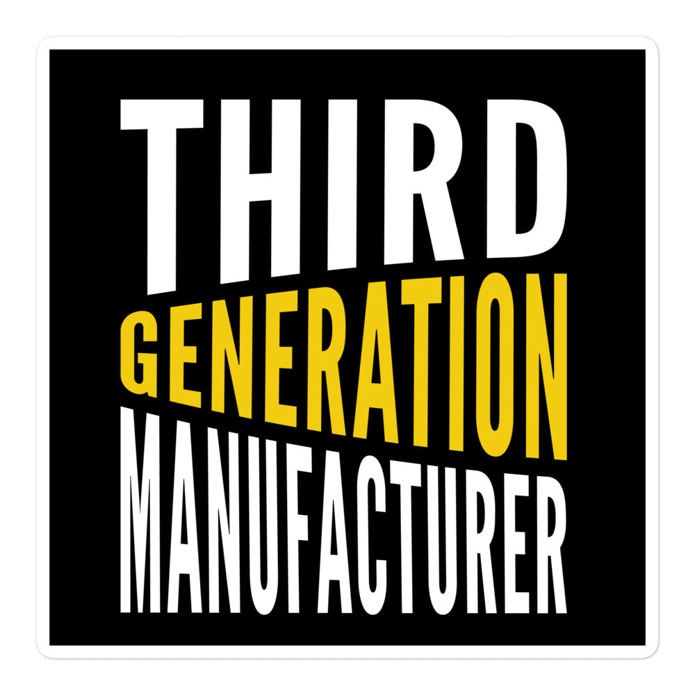 Third Generation Manufacturer Stickers